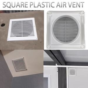 정사각형 신선공기 통풍구(필터 포함) 모기 방지 루버 환기 커버 선박용 장식 그릴 방지망 통풍구 원형으로