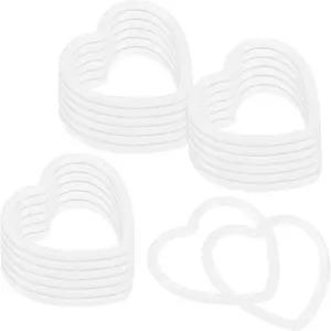 MMERXITY 20팩 드림캐처 링 2.4인치 플라스틱 하트 모양 마크라메 화환 플로럴 후프 가정용/발렌타인/DIY