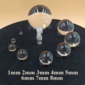 둥근 볼 렌즈 직경 1mm~35mm(BK7) K9 내시경 센서용 광학 유리 솔리드 광섬유 통신