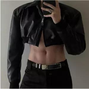 남성 크롭 가죽 오토바이 무스탕 남자 캐주얼 리시