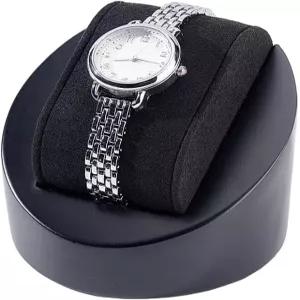 핸드메이커 싱글 시계 디스플레이 스탠드 솔리드 우드 쇼케이스 선물 상자 팔찌 손목 남성용 정리함 (블랙)