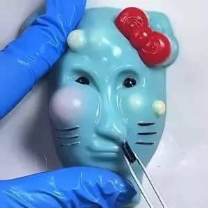 외계인 말랑이 캐릭터 여드름 짜기 소프트 실리콘 찜질 케어 장난감