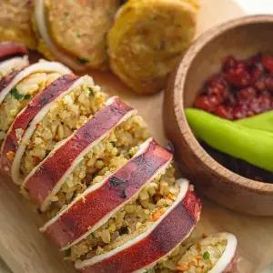 속초명장 통한마리 오징어순대 2팩 총2미 +명태회무침 1팩