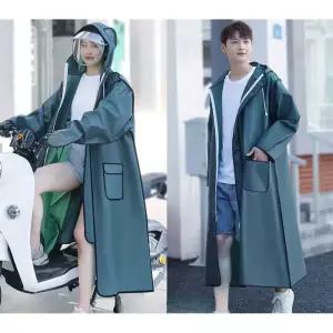 긴 비옷 레인 코트 판초 오토바이 전신 롱 우비 등하교 캠핑