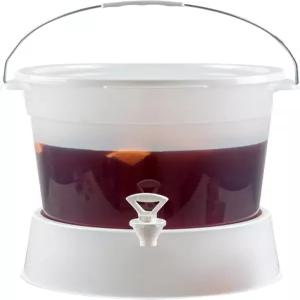 레스토랑웨어-베브텍 6갤 음료 디스펜서 식기 세척 가능한 주스 1개 - 베이스 별도 판매 데칼 포함 투명