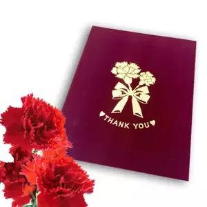 금박 카네이션 감사장 만들기(5명용) 와인 어버이날 스승의날 감사 선물