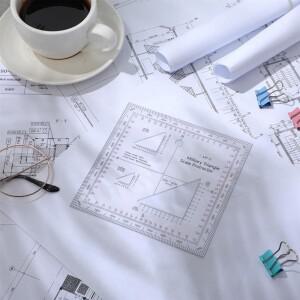 A77P-Land 네비게이션 지도 각도기 5인치 Utm/Mgrs 좌표 스케일 절단