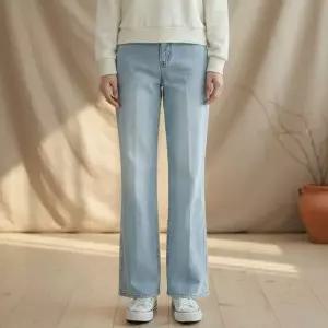 [하프클럽/셀러허브_여성트랜드패션]여성 넓은 단가라 하이웨스트 데님바