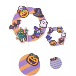 5set 유아용 할로윈 호박 원형리스 색칠놀이 만들기 어린이 7세