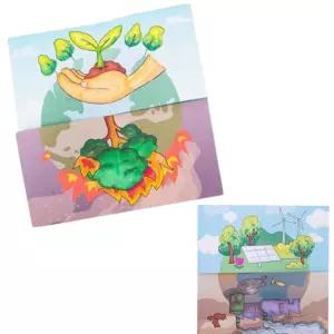 5set 지구 환경보호 카멜레온북 카드 만들기 색칠키트 스티커