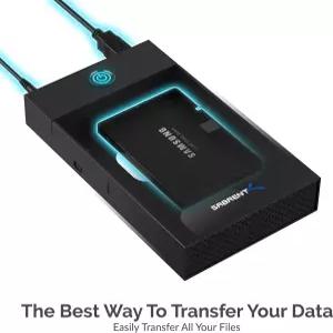 2.5인치 및 3.5인치 SATA HDD/SSD용 SABRENT USB 3.0 인클로저 - 도구 없음 UASP LED 표시등 플러그 앤