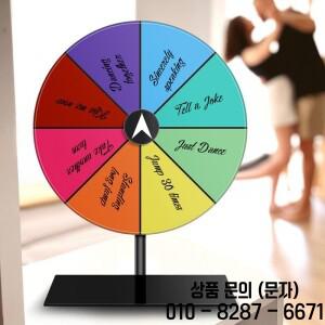 8슬롯 컬러 스핀 휠 드라이 지우기 룰렛 DIY 편집 가능한 스피닝 상금 럭키 스탠드 탁상용 게임