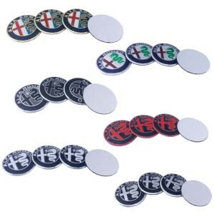 20개 자동차 휠 센터 허브 캡 스티커 40mm/50mm/56mm/60mm 알파 로메오 스파이더 줄리에타 줄리아 GTAM 토