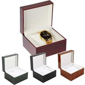 베개가있는 단일 시계 선물 상자 남성 여성 나무 손목 디스플레이 케이스  홈 인테리어 팔찌