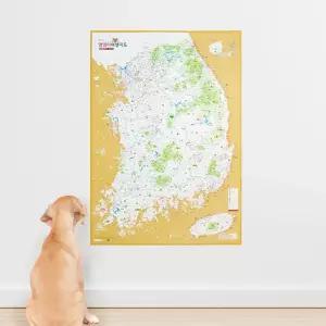 댕댕이 여행지도+멍발자국 스티커 우리나라 지도 우리나라지도 전국지도 전국여행 여행지도 반려견동반