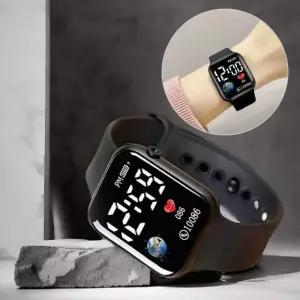 LED 전자 손목시계 컬러 밴드 학생용 젤리시계