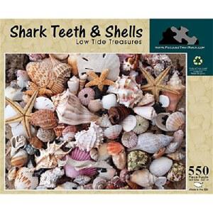 Shark Teeth and Shells Low Tide 퍼즐 Treasures 550피스 성인용
