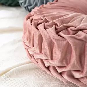 원형 소파 쿠션 플라워 인테리어 방석 핑크 등쿠션 소파베개 꽃모양 벨벳