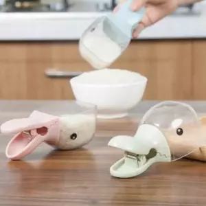 스푼 봉지집게 과자집게 아이디어 주방집게 쌀스푼 오리