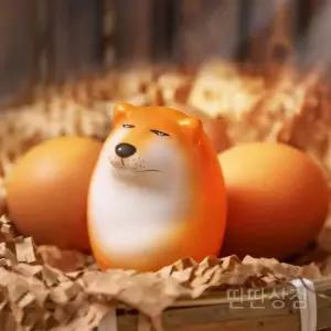 시바견계란 에그 피규어 달걀 귀여운 장식 인형 알 모양 모형 쓸데없는 선물 소품 강아지 장난감