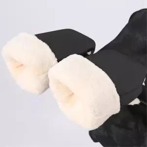 유모차 손잡이 커버 방한 핸드머프 겨울 따뜻한 유아용 장갑 2개 세트