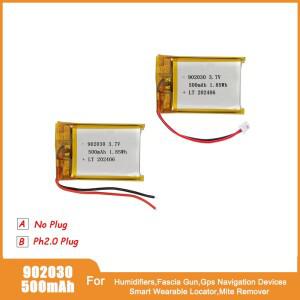 902030 폴리머 리튬 배터리 충전식 리포  GPS 스마트 웨어러블 로케이터 진드기 제거기 500mAh 3.7V