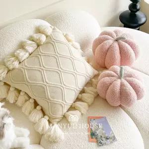 핑크 호박쿠션 귀여운 쇼파쿠션 북유럽 포인트 거실 침대 소형 인테리어