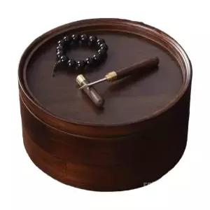 보이차보관함 보관통 티박스 찻입 보관용기 차보관함 원목 차케이스 전통 간식상자 다도