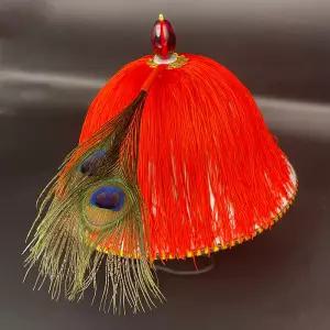 전통 상모 모자 민속 사물놀이의상 농악 머리 소형 민복 의류 의상 상모돌리기 복장