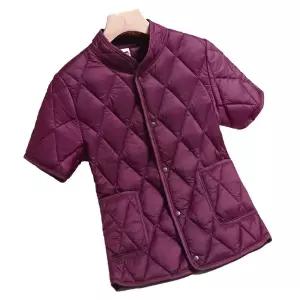 반팔패딩조끼 캐주얼 반소매 퀼팅 여성자켓 점퍼