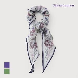 [올리비아로렌] 린넨 삼각 플라워 스카프_VYCXF4Y3311