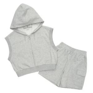 SFIT 에스핏 HC29 후드집업조끼 4부세트 주니어 여아 크롭 후드 집업 조끼 4부 건빵세