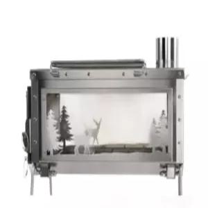 화목 난로 캠핑 화로 소형 주물 야외 난방 연통 펠렛