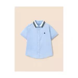 빈폴 키즈 샴브레이 시어서커 반소매 셔츠 스카이 블루 BI5765U01Q 400607