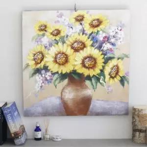 [마이모노샵][마이모노샵] 개업 이사 풍수 선물 해바라기 꽃 캔버스 그림 액자 프레임 (17307082)