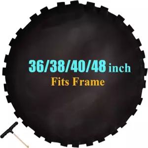 XATAMIO 트램펄린 매트 27.5 /29.5 /31.5 /39.4 직경 30/32/34/38 버클 포함 피트니스 점프 매트용 36 38