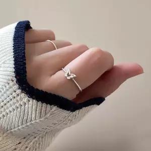 실버925 미니 나비 컷 반지 3color 은반지 실버 골드 로즈골드