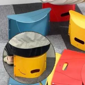 놀이동산의자 노랑 접이식 줄서기 휴대용 대기 의자 캠핌 간이 손잡