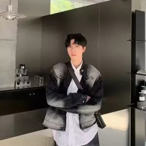 남친 데님 빈티지 캐주얼 센스있는 청자켓 코트 숏 봄가을 퍼 트리밍 시크 재킷 DUCHI3