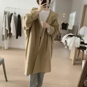 여성코트 후드 트렌치코트 가을 루즈핏 빅사이즈 미디움 코튼 빈티지 카고 상의 심쿵해외구매