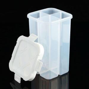 [2개구성] 4칸 잡곡통 2 곡물 쌀 씨리얼 조미료 멀티 ARWFHRX4I