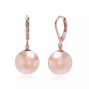 귀걸이추천 피치 진주 로즈골드 레버백 귀걸이 E461 12mm