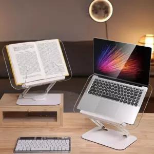 올클리어 투명 아크릴 독서대 휴대용 접이식 책 노트북 스탠드 거치대