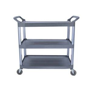퇴식카트 이동식 3단 바보이 그레이 트레이미 로테이트 원형 협탁