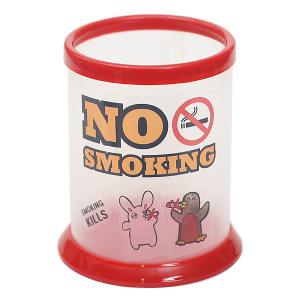 동물친구 금연투명연필꽂이(스티커포함) 미술놀이 캠페인 교육 꾸미기 스탠드형