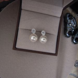 한복 진주 혼주 귀걸이 10mm - 논피어싱 클립형 귀찌