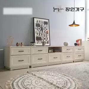 셀리아 화이트 대리석패턴 3000 높은 거실장