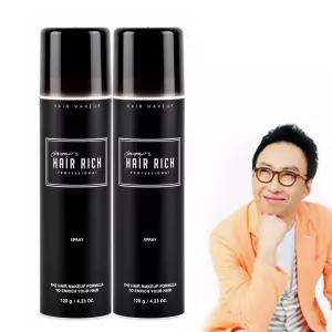 박명수 흑채 헤어리치 스프레이 120g 2개,흑채스프레이,효과좋은,사용이편한,브이업~