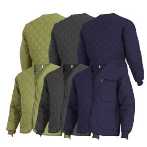 국내제작 작업복자켓 브이넥 깔깔이점퍼 남성 빅사이즈 자켓 경량패딩 방상내피 누빔 잠바 작업복상의