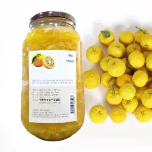 국내산 햇유자로 만든 유자청 2kg 1병 햇유자 50 +설탕50